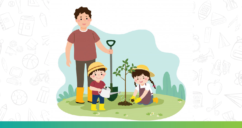 Father and daughter gardening together - understanding kids through child psychology