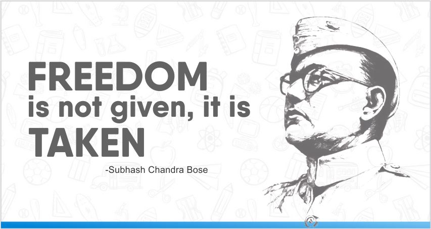 quote by Netaji on Netaji's birthday