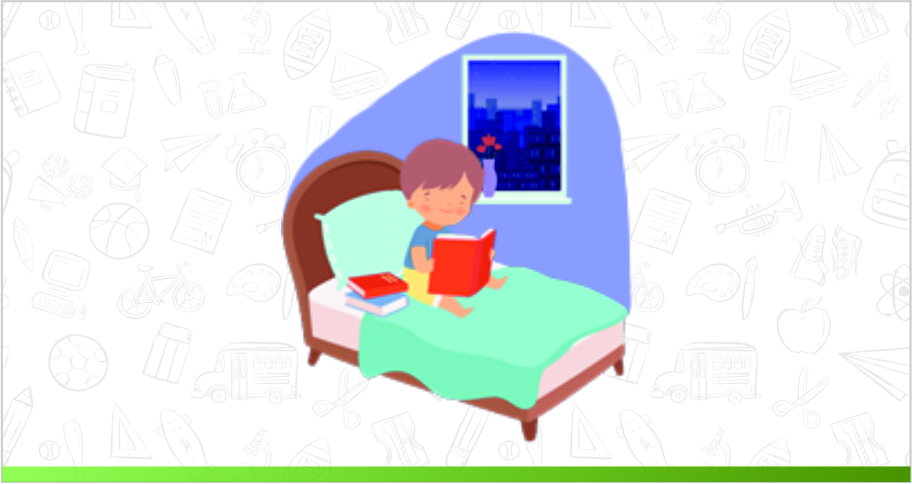 bed time book reading is a good habit