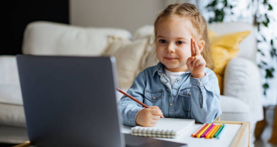 child attending Virtual Classroom