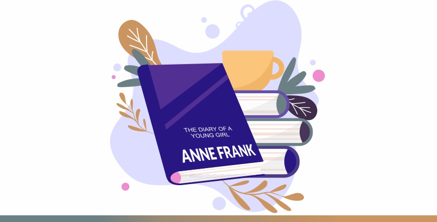 Anne frank- the cover picture of her book