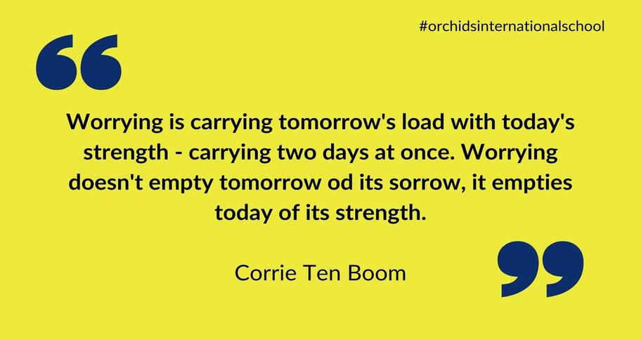 Motivational quote by Corrie Ten Boom for stress in teens