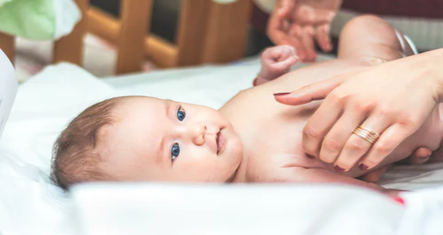 oil massage may help calm a whining baby - parenting tip