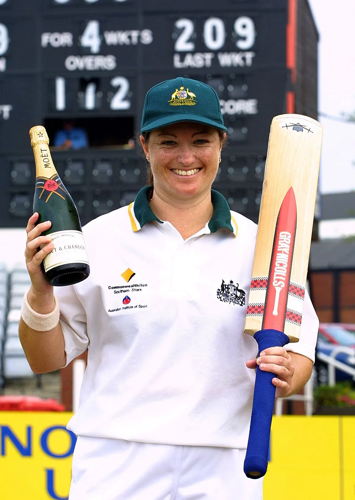 Karen Rolton, Australia’s left-handed batter, in action during a women’s Test cricket match