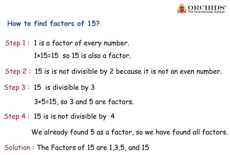 Factors of 15