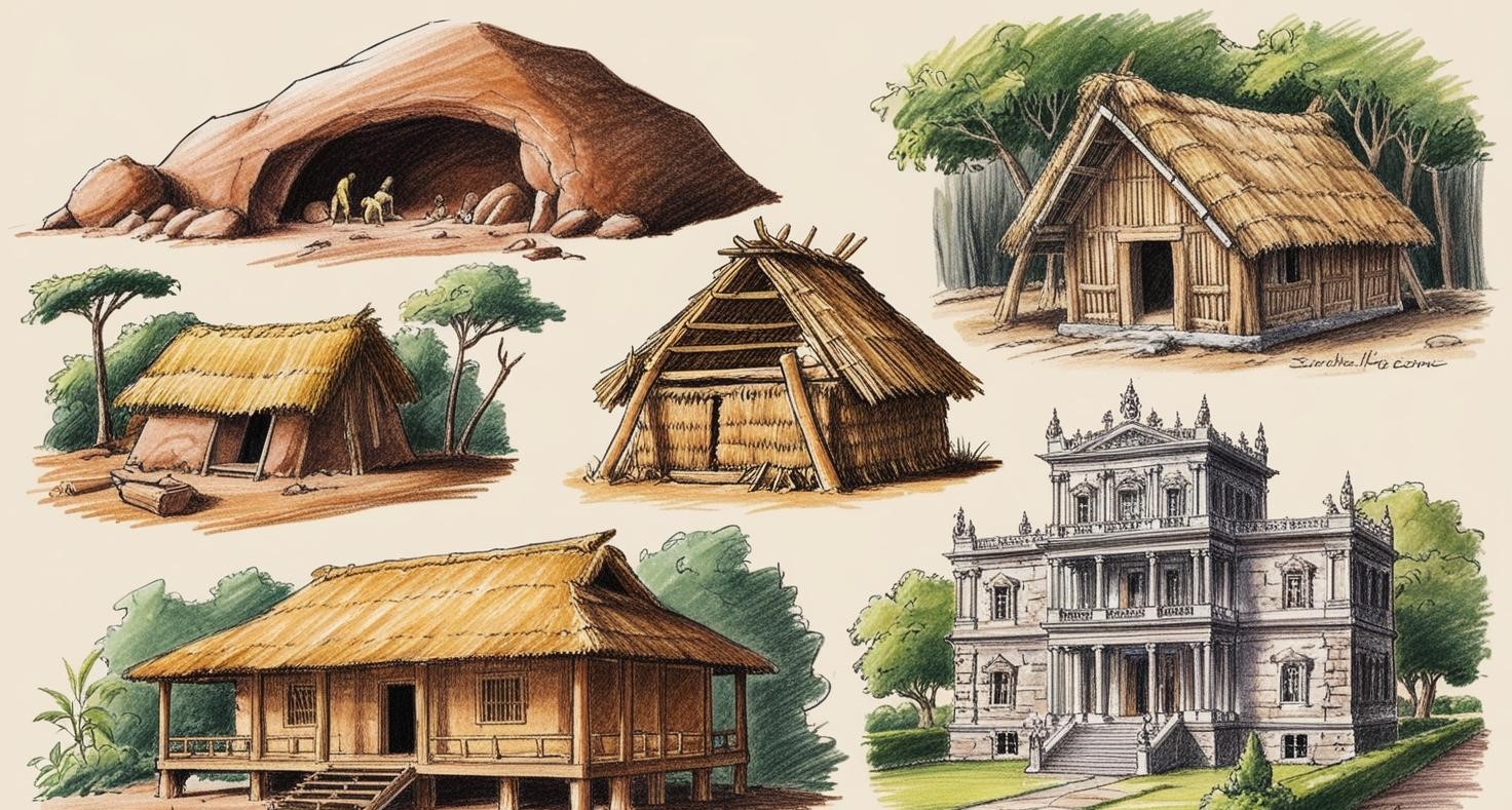 Houses in  the past