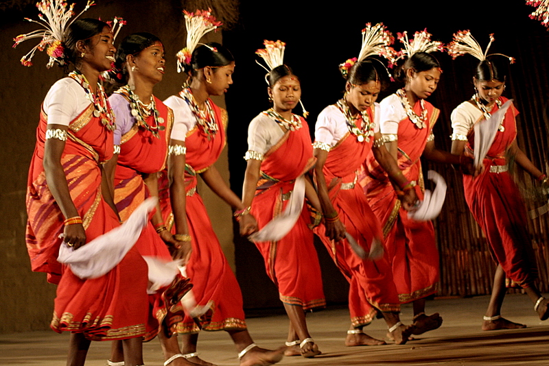 Tribal people performing Saila Dance