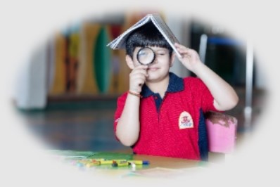 Young students in India participating in a primary education lesson.