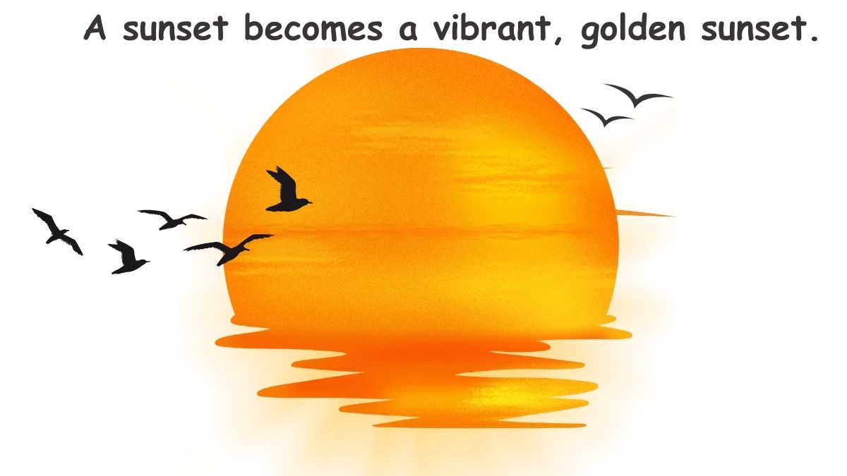A sunset becomes a vibrant, golden sunset