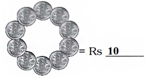 10 coins of 1-rupee