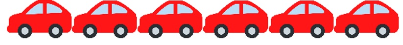 six Red Car  