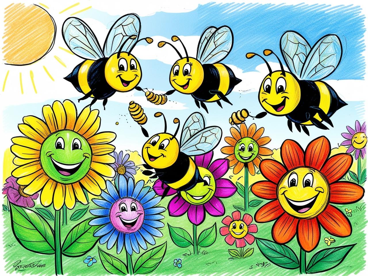 bees and flowers