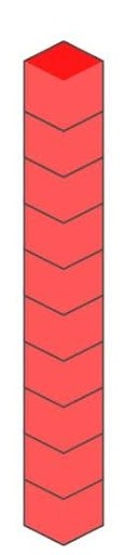 block of 10 unit cubes