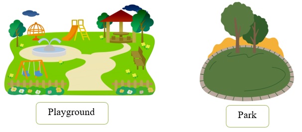 Image of a playground and a park