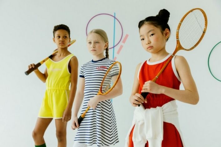Children Playing Badminton