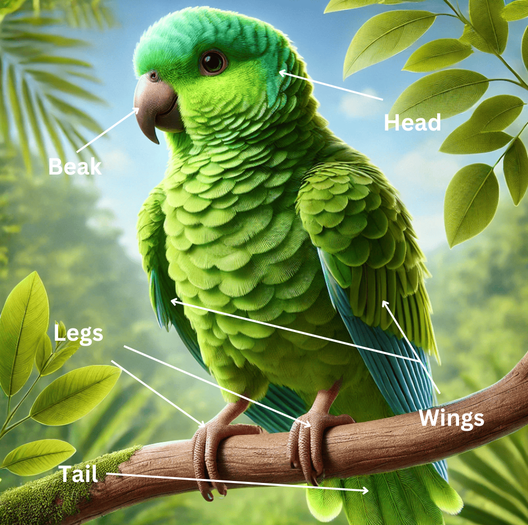 Image of birds - Parts of a bird