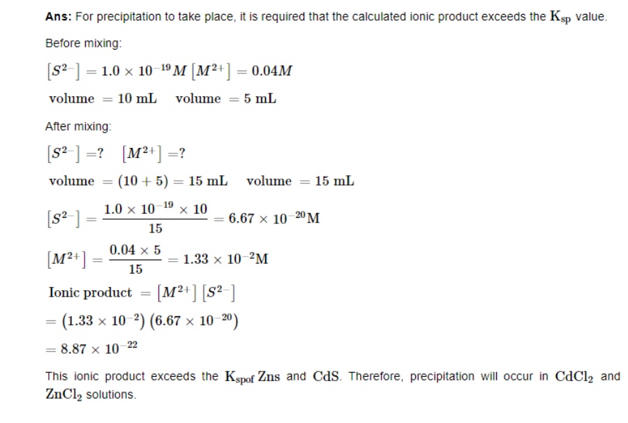 concentration of sulphide