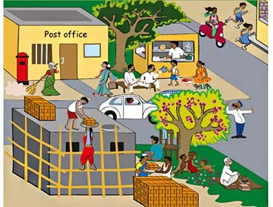 work is being done by different people