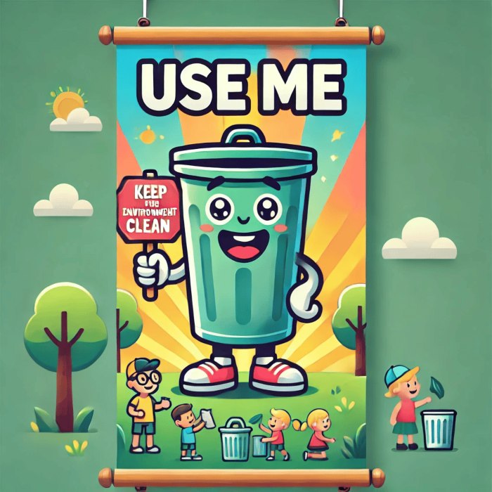 Poster of a dustbin