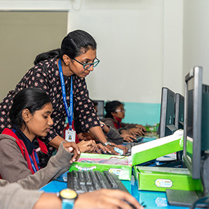 Computer lab where language is digital