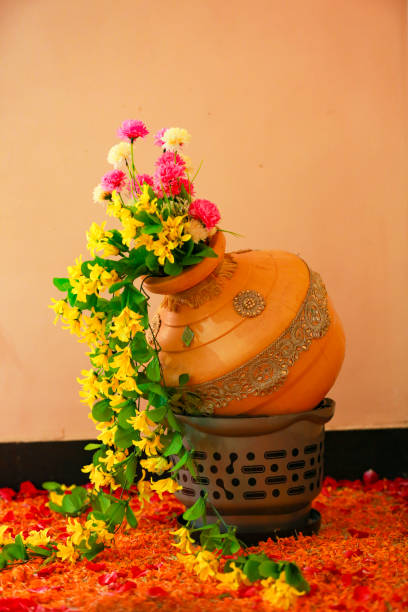 the five Pandava princes and their wife Draupadi