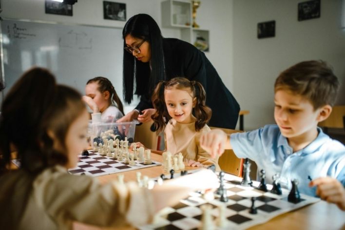 Kids Playing Chess