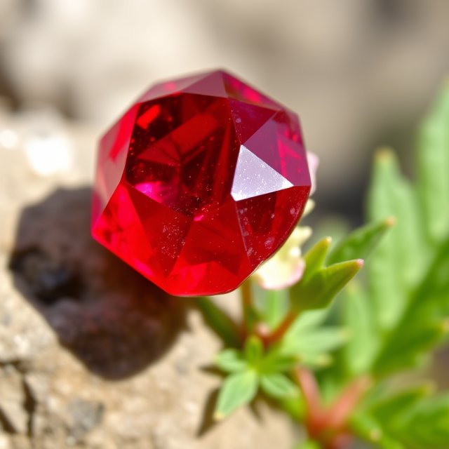 Ruby Rubies are made of the mineral corundum and are very rare.