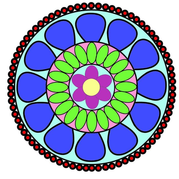 Symmetry Mandala Coloring