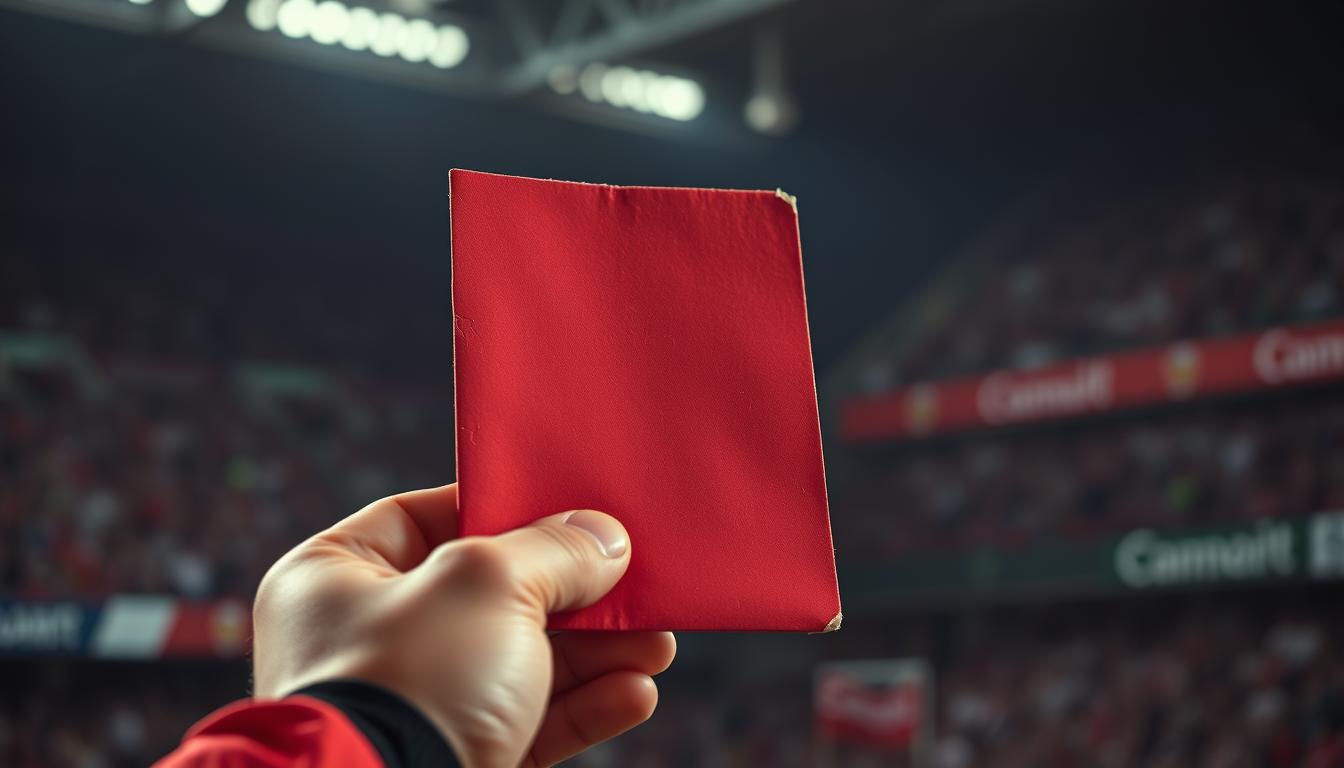 red card in football