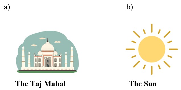 the taj mahal, the sun