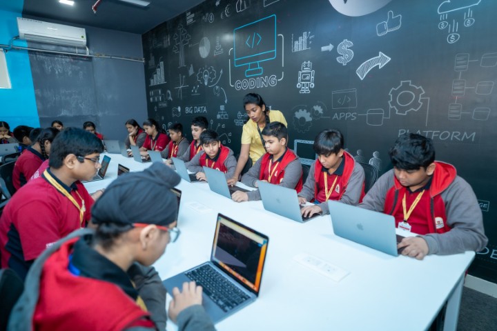 Students are learning Python on MacBook